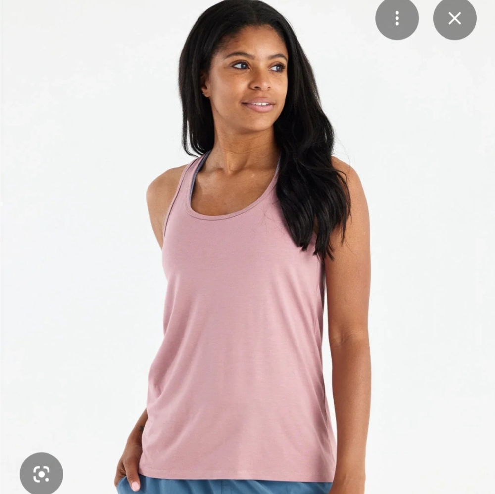 NWT Ws Freefly Bamboo Motion Racerback Tank In Ash Rose